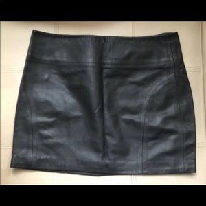 COPY - L.A.M.B. Black Leather Mini Skirt Size 8